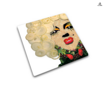 유리도마 강화유리 주방용 항균 투명 위생 프린팅, 먼로 30x30cm