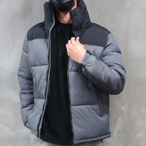 콘피아르 삼단패딩 남성 웰론 하이넥 숏점퍼