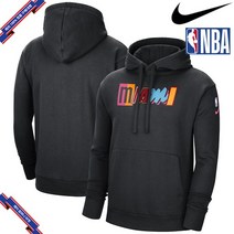 [미국정품] 664667 나이키 NBA Miami Heat Nike 2021/22 City Edition Essential Logo Pullover Hoodie - Black