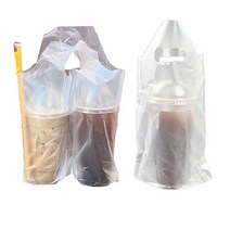 커피비닐캐리어 1구 2구 커피포장비닐 테이크아웃, 02_캐리어 2구 일반, 100장, 1개