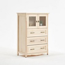 [바보사랑] [우아미가구]파스토 원목 양문 서랍장, 색상:원목