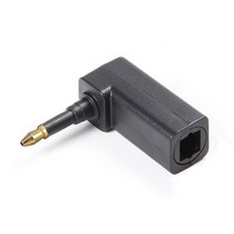 Toslink-디지털 광 잭-3.5mm 미니 플러그 90 도 오디오 어댑터 TV 박스용 케이블 용 직각 커넥터, 01 Black
