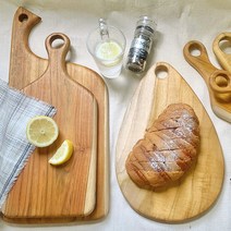 다드림 티크나무도마 원목 통도마 캠핑용나무도마 플레이팅