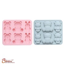 차칸쿡-실리콘몰드 곰과토끼6구 랜덤1개, 1개