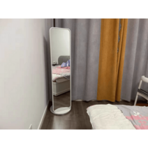 전신거울행거 원룸 스탠딩 옷걸이 옷가게 인테리어 일체형, 네., 165하이화이트테거울원반옷걸이+대리석