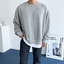 데일트 남자 레이어드 오버핏 맨투맨