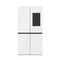 삼성 비스포크 패밀리허브 5도어 글라스 [RF85B97A1APW] (상우측 글램화이트 고정)