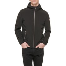 게스 Softshell 후드 남성바람막이자켓 점퍼 블랙