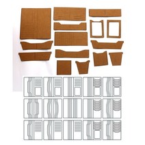 가죽공예 도안 DIY 가죽 공예 긴 지갑 범용 무거운 크래프트 종이 골판지 500gsm 바느질 패턴 중공 스텐실, 한개옵션0