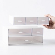 데스크 서랍형 소품 정리함 스퀘어 수납함, 낮은형1칸