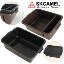 SKCAMEL 식기수거박스 설거지박스 설거지통 치우기박스, 뚜껑 X, 밤색