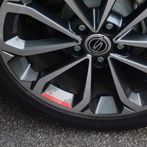 JSTAR 티볼리에어 휠 포인트 엠블럼 포인트 레터링 로고 디자인 패치 뱃지 악세사리 차량 용품, J_블랙4P