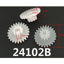 1+2 랙기어 24102b 0 5m 13mm 직경 24 치아 10 치아 pom, 24개의 이빨 - 10개의 이빨, 2.05mm