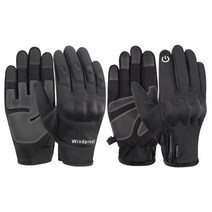 오토바이 방한장갑 겨울 바이크 레이싱 글러브 양손세트 A90, 블랙