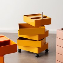5단 컨테이너 트롤리 디자인트롤리 (바퀴-트롤리색), 화이트