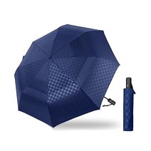 대형 골프 우산 62인치 자동 방풍 이중 캐노피 통풍 8개 골 튼튼한 접이식 우산 UPF 50+, NAVY BLUE