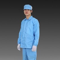 MK 제전방진복 사파리 Y카라 화이트 스카이블루 제전용품, _WHITE(흰색), 1개