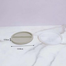 콘크리트 타원형 플레이트 금형 실리콘 코스터 시멘트 키 트레이 석고 홀더, 06 plum