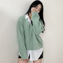 [봄신상!/120까지/당출!] 슬기로운코디CD 루즈핏 올사이즈가디건 컬러예쁜브이넥 아방핏 통통녀 레이어드룩 빅사이즈여성의류