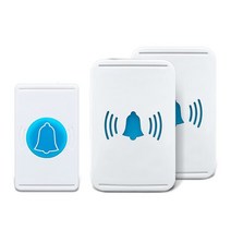 야외 무선 세트 초인종 스마트 와이파이 Tuya 도어 벨 보안 집 Led 플래시 홈 웰컴 알람 150m 원격 수, 1button 2receiver US