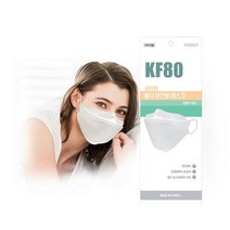 KF80 와이엠 황사보건용마스크 KF80 대형 화이트 (50매) / 식약처허가 원자재 국산 개별포장, 1Box