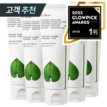 휴캄 저자극 100% 트러블 제로 비건 인증 어성초 진정 클린 폼클렌징, 5개, 120ml