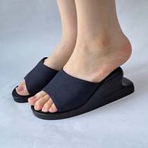 인터리더 국산 다이어트 슬리퍼 지압 마사지 스트레칭 건강 여성 실내화, 네이비(캔버스)