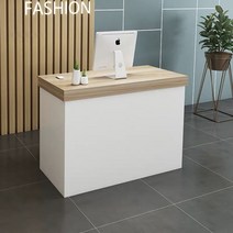 미니 카운터 Modern Company Reception Desks Nordic Simple Office Furniture Clothing Store Beauty Salo, 01 100X60X100cm-wood