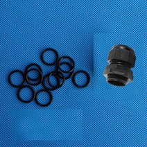 견고한 10pcs pg11 케이블 글 랜드 5-10mm 와이어 ce 화이트 블랙 ip68 방수 나일론 플라스틱 고무 o 링 씰, 한개옵션1, 05 Black With O-rings