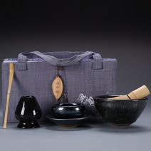 일본식 도자기 다완 브러쉬 다기 다도 말차 메이커 찻사발 보이차, H세트, 단일사이즈