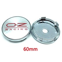 56mm 60mm 65mm 68mm OZ 휠 허브 센터 캡 자동차 로고 배지 엠블럼 림 방진 커버 교체 부품 액세서리 4 개입, [08] 60mm Silver Red