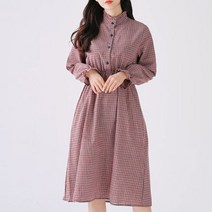 fl2097여성 체크무늬 밴딩 원피스 롱 플리츠 봄 하객