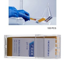 PH 테스트 스트립 0 ~ 14 물 액체 범용 식수 옴부카 풀 스파 호스 비누, 01 100 pieces
