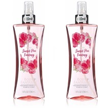 바디 판타지 미스트 핑크 스위트 236ml 2팩 Body Fantasies Signature Pink Sweet Pea Fantasy Spray for Women 8 Ounce, 1set