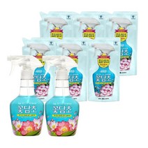 샤프란 꽃담초 섬유탈취제 400ml x 2 + 리필 320ml x 6, 연꽃