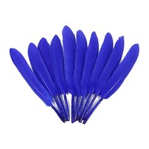 거위깃털 대 약4~5.3cm×18~21cm 파랑 100개 자연재료 거위털 인디언장식 노리프렌즈 만들기재료
