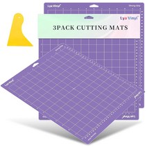 Cricut 커팅 매트 - Lya Vinyl 6팩 버라이어티 30.5 x 30.5cm(12 12인치) 영구 비닐용 매트(표준 그립 라이트그립 스트롱 패브릭 그립) Explor