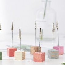 센스블러썸 우드 파스텔 메모꽂이 집게 메모클립 사진꽂이 7컬러, 퍼플