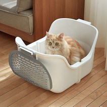 모노모그 스윙캣 반자동 오픈 대형 고양이 화장실, 스윙캣 2세트-화이트