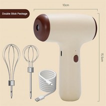 무선핸드블랜더 도깨비방망이무선5단계 속도 조절 무선 휴대용 핸드 블렌더 전기 푸드 믹서 고출력 반죽, 06 5 Speeds 2 head