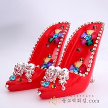 선녀유리구두 - 빨강 분홍 투명