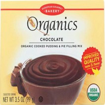 European Gourmet Bakery Organics Cooked Pudding Pie Filling Mix Chocolate - 3.5 oz (Pack of 4), 1