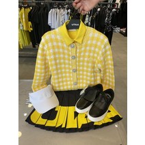 겨울 가을 골프웨어 여성 밝은색상 라운드넥 캐쥬얼 니트 보여 화이트 두꺼운 긴 소매 축구유니폼