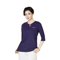 차이나 절개포인트 7부 티셔츠