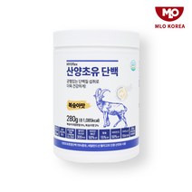 산양초유단백질 산양유 저분자 단백질 농축 분리유청 글로불린 류신 BCAA 단백질 보충제 분말 사균체 유산균 단백분해효소 어르신 노인 부모님 단백질보충 복숭아맛, 1세트, 280g