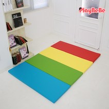플레이베베 층간소음방지매트 놀이방 폴더매트 티니 4단 (120x160), 파스텔
