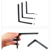 선반 흑색ㄱ자선반 사이즈택 벽체선반 벽선반 ㄱ선반 선반대 선반부속 일자선반 철재선반, 4.5T 흑색 자선반4260 소150x100mm