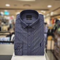 NC불광점 예작 ** 특가세일** 구김없는 네이비 상형 문장 프린트 스넵 슬림핏 긴팔 셔츠 YJ1FBS935NY