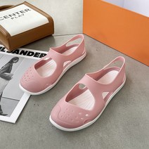 여자여름슬리퍼 소프트 밑창 미끄럼방지 할머니 여성 샌들 미드 노년 습수 비오는날 핏아우터 고무 일체 슈즈 4464651990