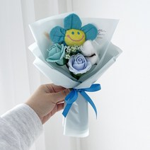 어나더플레르 스마일 꽃인형 꽃다발, 스마일꽃(블루)